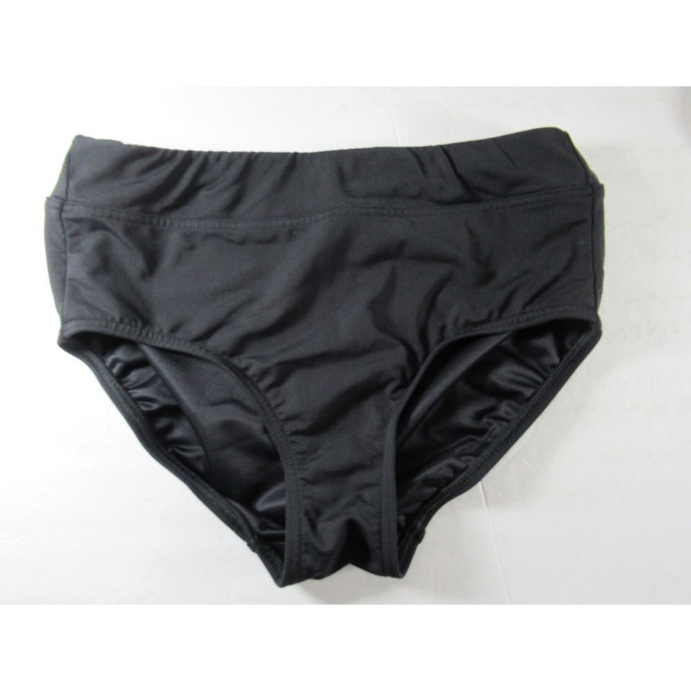 Lands' End Swimsuit Bottoms Women Size 2 Solid Black Swim